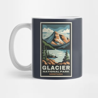 A Vintage Travel Art of the Glacier National Park - Montana - US Mug